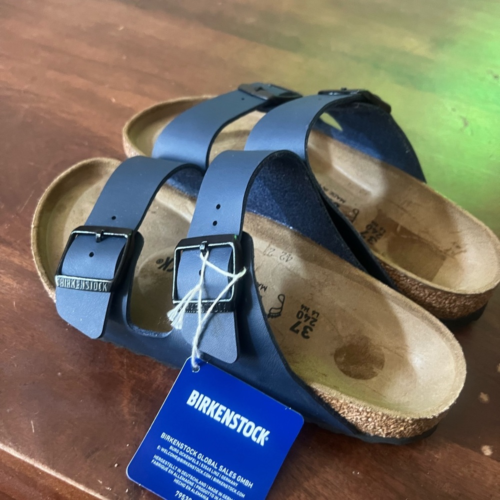 Navy Blue Birkenstocks BNWT - Picture 5 of 6